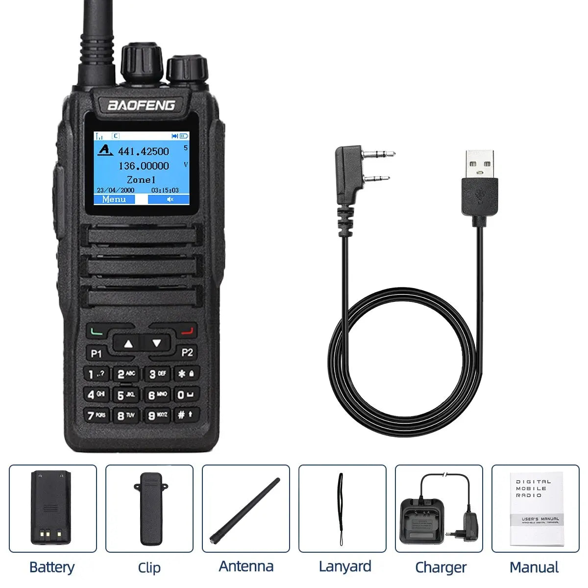 Talkie Walkie Baofeng DMR DM-1701 Digital & Analog - Dual Mode, Haute Performance - BLACKBEARD OUTDOOR INDUSTRIES