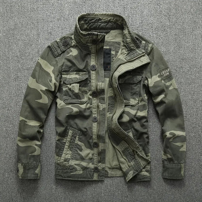 Veste Homme M65 Denim Rétro – Cargo Multi Poches – Style Militaire Outdoor Casual - BLACKBEARD OUTDOOR INDUSTRIES