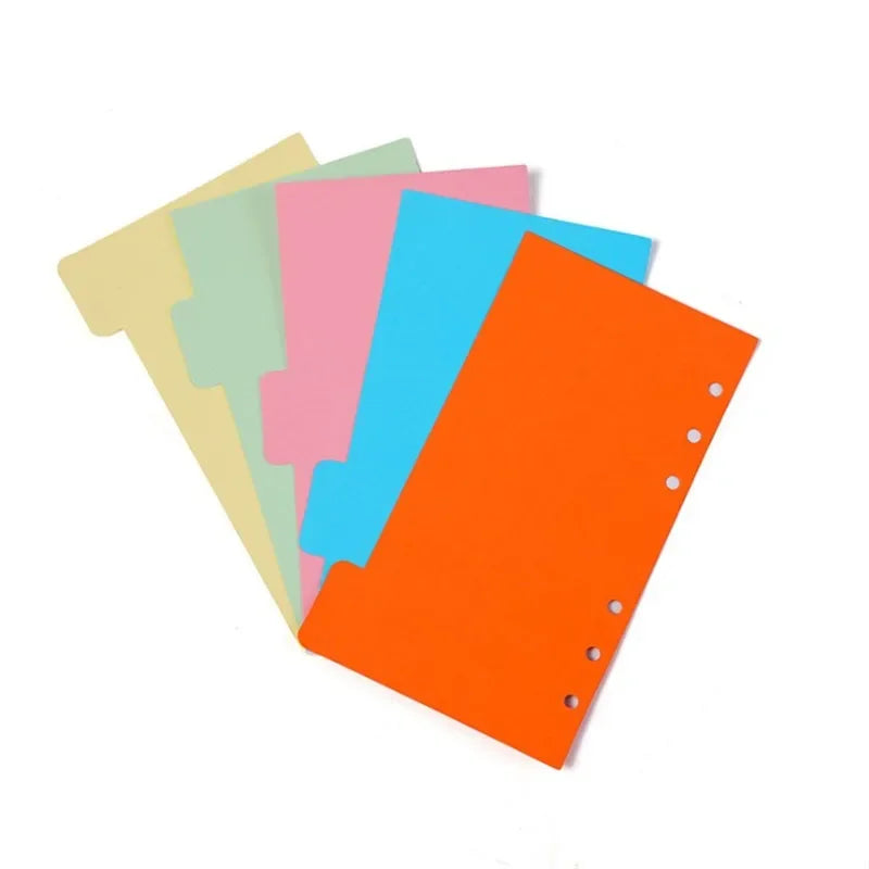 Lot de 5 Intercalaires A5 / A6 – Séparateurs pour Classeur à Anneaux - BLACKBEARD OUTDOOR INDUSTRIES