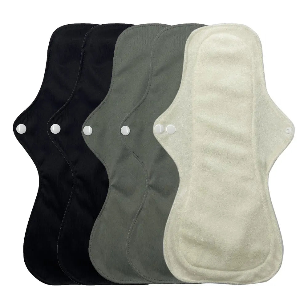 Lot de 5 Serviettes Hygiéniques Réutilisables en Bambou – Absorption Ultra-Forte pour Flux Important – Protection Nuit Épaisse et Lavable Ma boutique