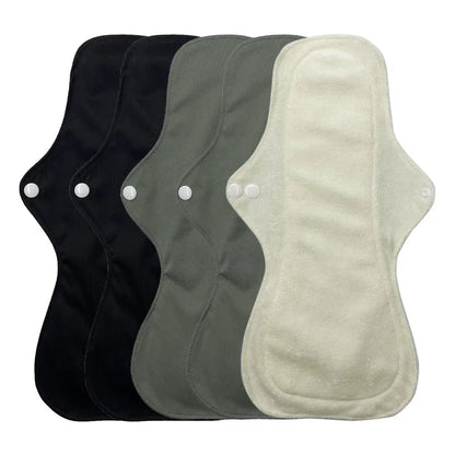 Lot de 5 Serviettes Hygiéniques Réutilisables en Bambou – Absorption Ultra-Forte pour Flux Important – Protection Nuit Épaisse et Lavable Ma boutique