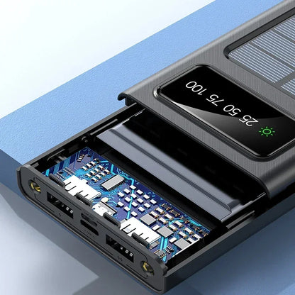 Batterie Externe Solaire Xiaomi 200000mAh – Charge Rapide – 4 Câbles Intégrés – Écran LED – Ports USB, Type-C & Lightning - BLACKBEARD OUTDOOR INDUSTRIES