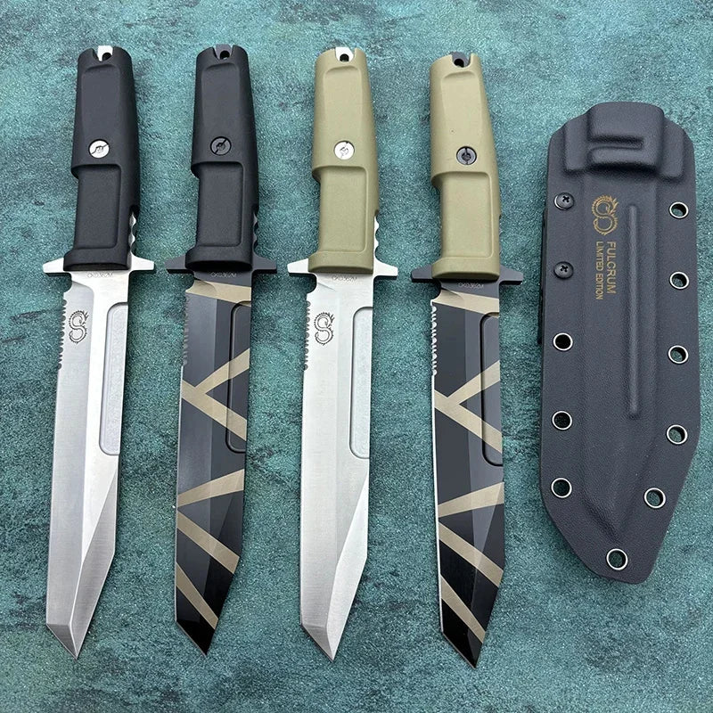 EX Fulcrum Couteau Tactique Outdoor – Lame Fixe en Acier Haute Dureté avec Étui - BLACKBEARD OUTDOOR INDUSTRIES