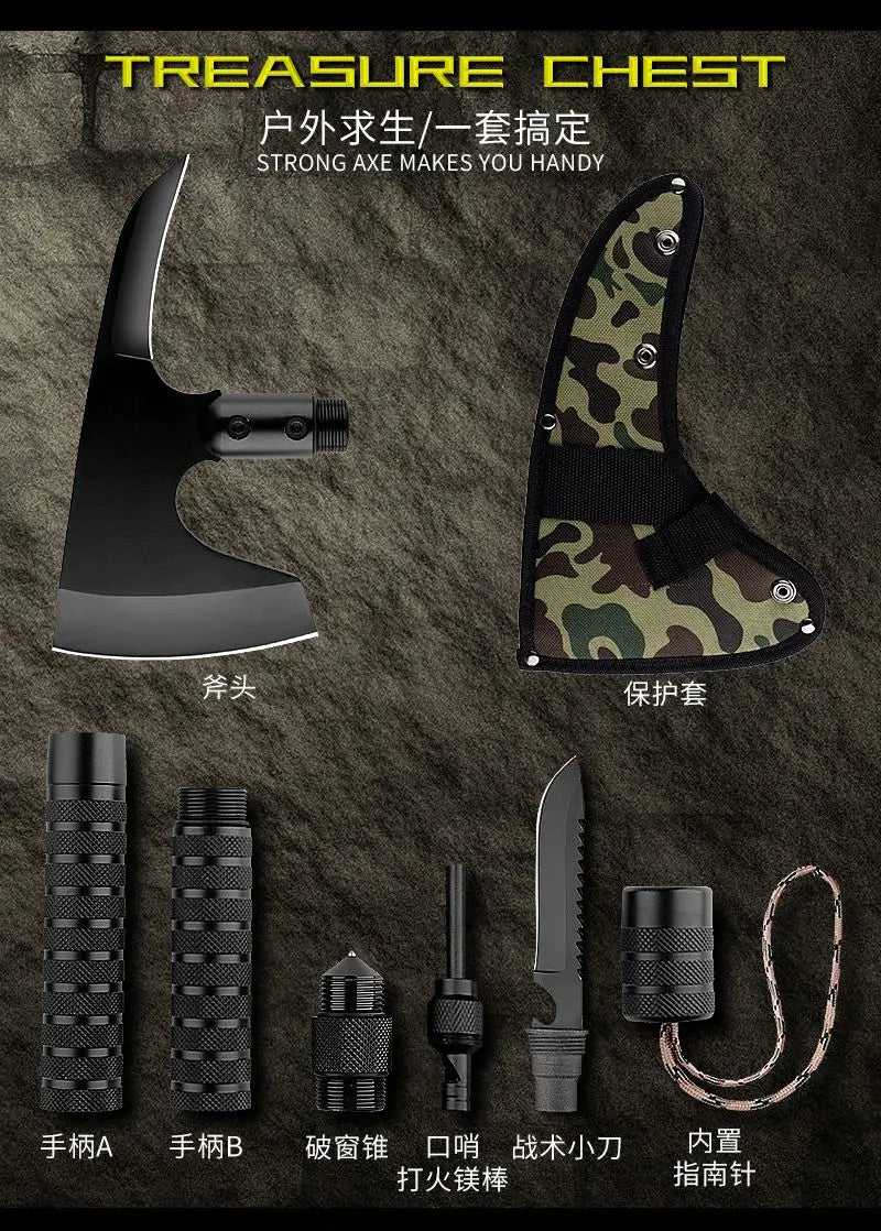 Hachette de Survie Multifonction -&nbsp; Tactique &amp; Outil Multitool pour Camping - BLACKBEARD OUTDOOR INDUSTRIES