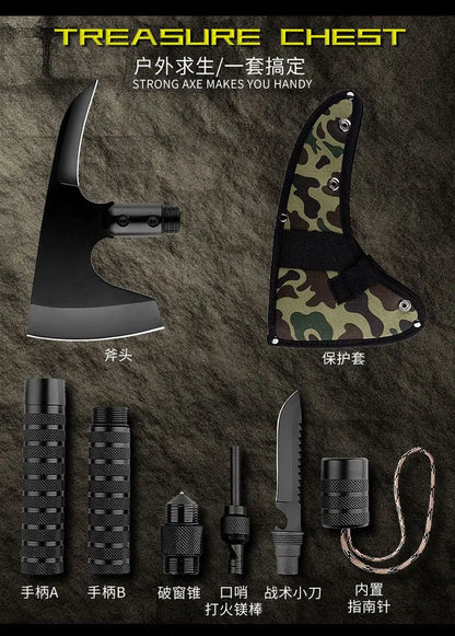 Hachette de Survie Multifonction -&nbsp; Tactique &amp; Outil Multitool pour Camping - BLACKBEARD OUTDOOR INDUSTRIES