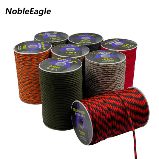 Corde Paracorde Militaire 550 – 100M / 50M / 31M – 7 Brins – 4 mm – Corde de Parachute pour Extérieur, Survie, Bricolage, Camping, Bracelet, Ligne de Tente - BLACKBEARD OUTDOOR INDUSTRIES