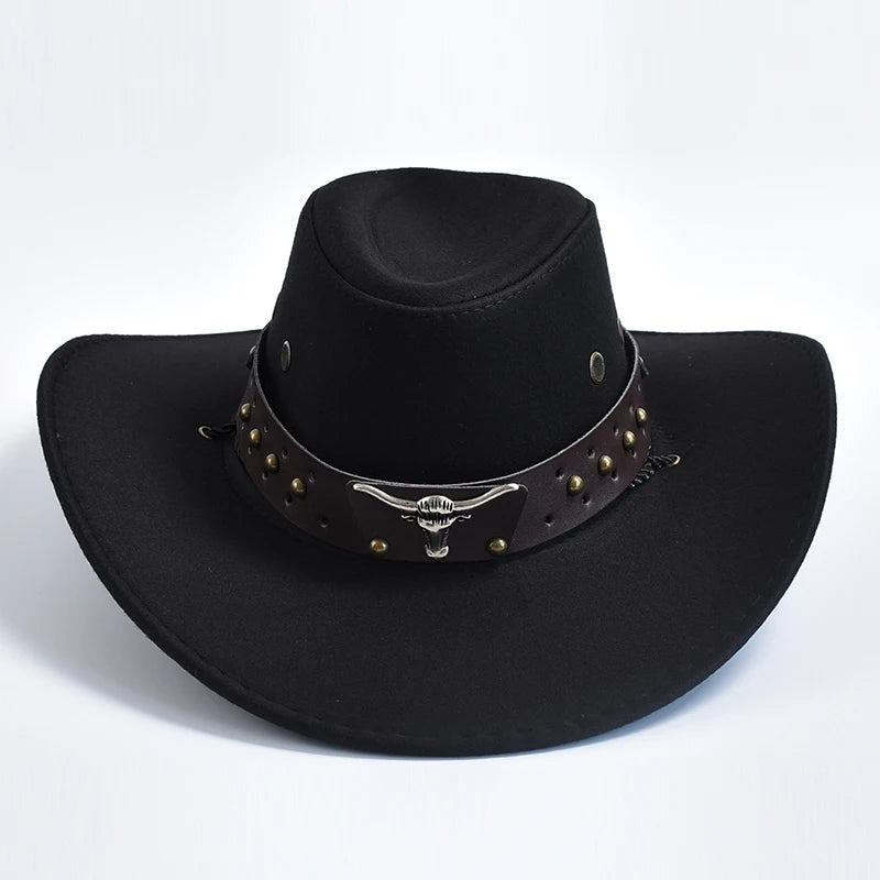 Chapeau Western en suede Synthétique – Large Bord Vintage pour Gentleman & Cowgirl - BLACKBEARD OUTDOOR INDUSTRIES