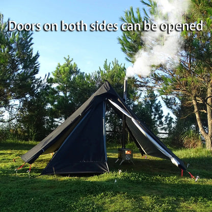 Tente Hot Tent Tipi 1 Personne – Avec Fenêtre pour Cheminée | Double Paroi | 3 Saisons | Bushcraft / Camping Solo - BLACKBEARD OUTDOOR INDUSTRIES