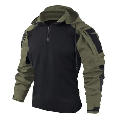Chemise tactique unisexe manches longues – T-shirt respirant à capuche camouflage pour chasse, entraînement et paintball - BLACKBEARD OUTDOOR INDUSTRIES