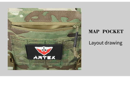 Gilet Tactique ARTEX - Gilet de Combat Léger à Libération Rapide - Porte-Plates 1000D en Polyester avec Système MOLLE - Chaleco Tactico - Gilet Militaire BLACKBEARD OUTDOOR INDUSTRIES