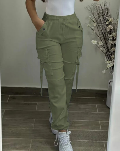Pantalon Cargo Femme Imprimé Camouflage avec Cordon de Serrage et Poches – Style Safari Décontracté - BLACKBEARD OUTDOOR INDUSTRIES