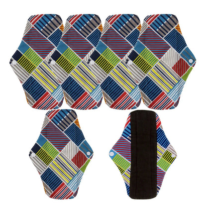 VEJYO – Lot de 5 Serviettes Hygiéniques Lavables en Charbon de Bambou Réutilisables Ma boutique