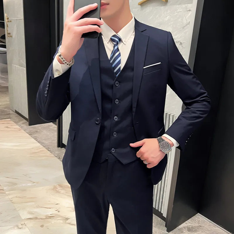 Costume Homme 3 Pièces - Élégant et Classique, Idéal pour Mariage et Événements Formels - Taille S-6XL BLACKBEARD OUTDOOR INDUSTRIES