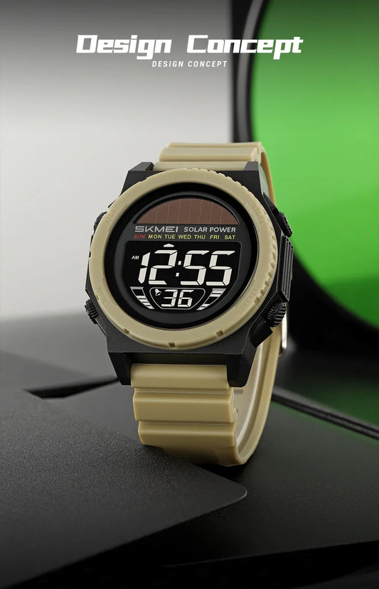Montre Digitale SKMEI 2358 – Énergie Solaire – Étanche 5ATM – Homme & Femme - BLACKBEARD OUTDOOR INDUSTRIES
