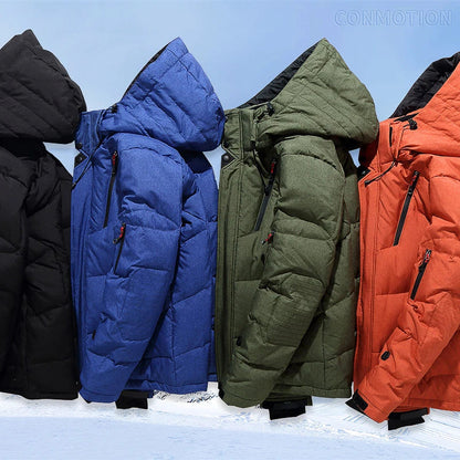 Veste Doudoune Homme en Duvet Blanc - Parka Hivernale Windproof, Chaude et Confortable, Avec Capuche Détachable BLACKBEARD OUTDOOR INDUSTRIES