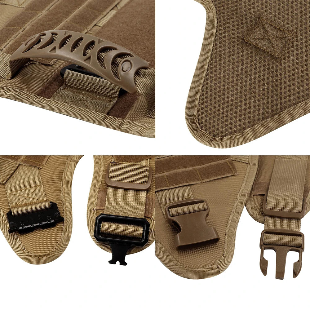 Harnais Tactique Militaire pour Grands Chiens – Harnais de Dressage Renforcé avec Poignée, Boucles Métalliques et Molle – Spécial Malinois, Berger Allemand, Bouledogue Français Ma boutique