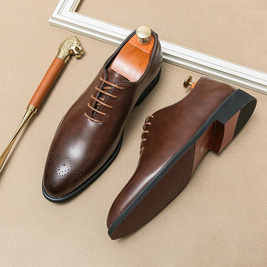 Chaussures de Banquet Classiques pour Homme - Chaussures en Cuir à Lacets - Élégantes et Confortables BLACKBEARD OUTDOOR INDUSTRIES