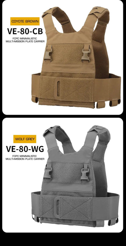 Gilet tactique multi-missions minimaliste FCPC - Porte-plaque léger en Cordura BLACKBEARD OUTDOOR INDUSTRIES