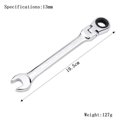 Clé à Cliquet Flexible 72 Dents en Acier Chrome Vanadium – 6 à 27 mm - BLACKBEARD OUTDOOR INDUSTRIES