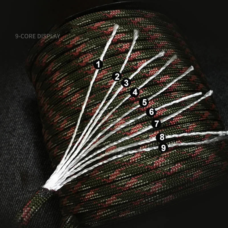 Corde Paracorde 9 Brins – 650 lb – Diamètre 4 mm – 5/15/31 mètres - BLACKBEARD OUTDOOR INDUSTRIES