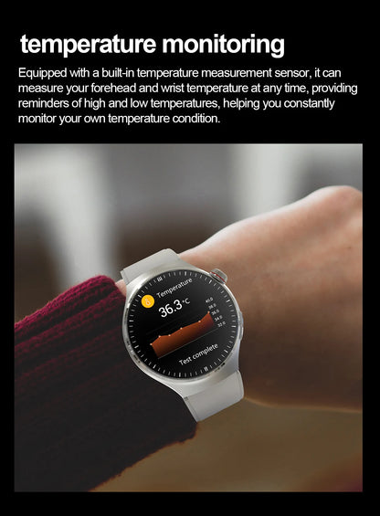 Montre Connectée Médicale GUHUAVMI TK26 – ECG+PPG – Uric Acid, Température, Lipides, Appels Bluetooth – Écran AMOLED 1.43” – Étanche IP68 - BLACKBEARD OUTDOOR INDUSTRIES