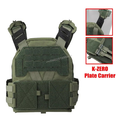Gilet Tactique KZ Plate Carrier - Profil Bas, Léger, Ajustable, avec MOLLE et Système de Libération Rapide – Gilet de Combat pour Airsoft et Chasse - BLACKBEARD OUTDOOR INDUSTRIES