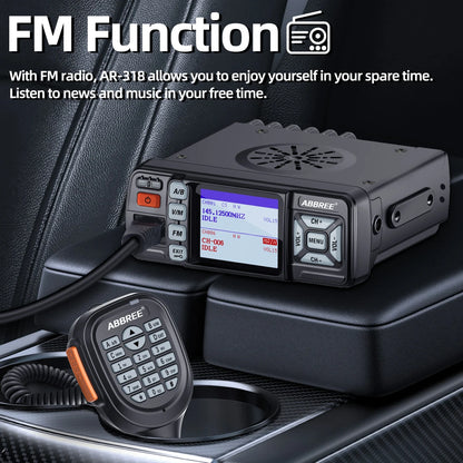 ABBREE AR-318 / AR-218 – Radio Mobile Portable VHF/UHF Double Bande 25W 128 Canaux - BLACKBEARD OUTDOOR INDUSTRIES