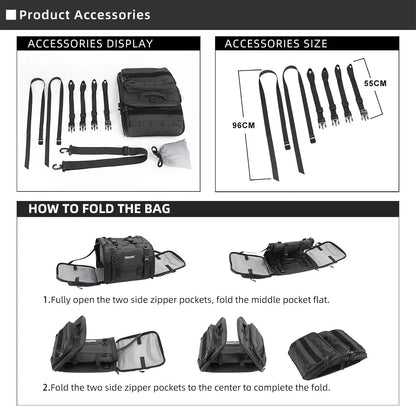 sacoche de voyage pour moto Rhinowalk 19L / 80L Ma boutique