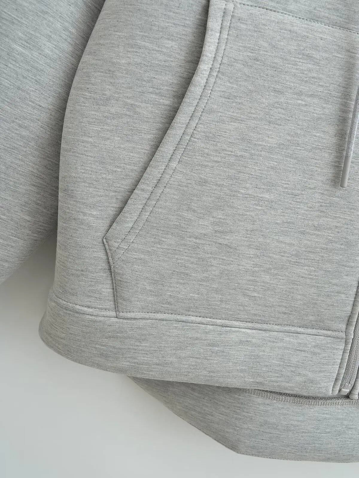 Veste à Capuche Grise femme - Manteau à Manches Longues avec Poches Spacieuses et Fermeture Éclair - Veste Décontractée et Légère pour Femme - BLACKBEARD OUTDOOR INDUSTRIES
