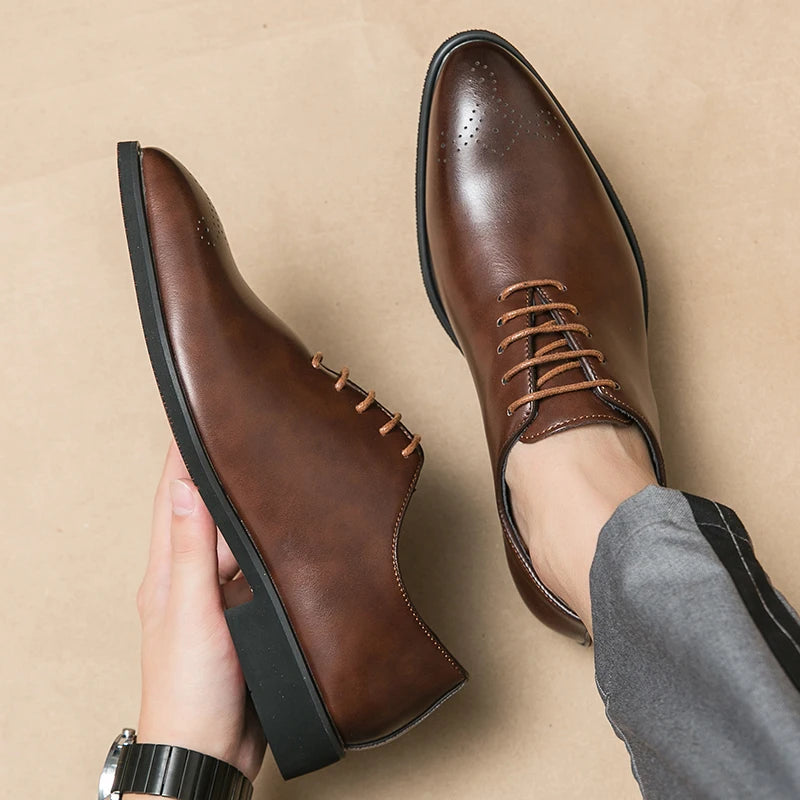Chaussures de Banquet Classiques pour Homme - Chaussures en Cuir à Lacets - Élégantes et Confortables BLACKBEARD OUTDOOR INDUSTRIES