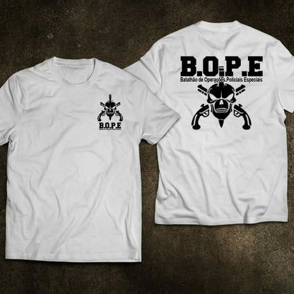 T-shirt BOPE Brésil – Force Spéciale Élite – 100% Coton, Manches Courtes, Col Rond (O-Neck) - BLACKBEARD OUTDOOR INDUSTRIES