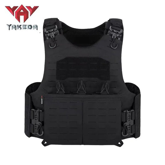 Gilet Tactique YAKEDA en Nylon – Gilet de Chasse avec Libération Rapide et Système PALS Découpé au Laser, Dos Extensible et Résistant à l'Usure BLACKBEARD OUTDOOR INDUSTRIES