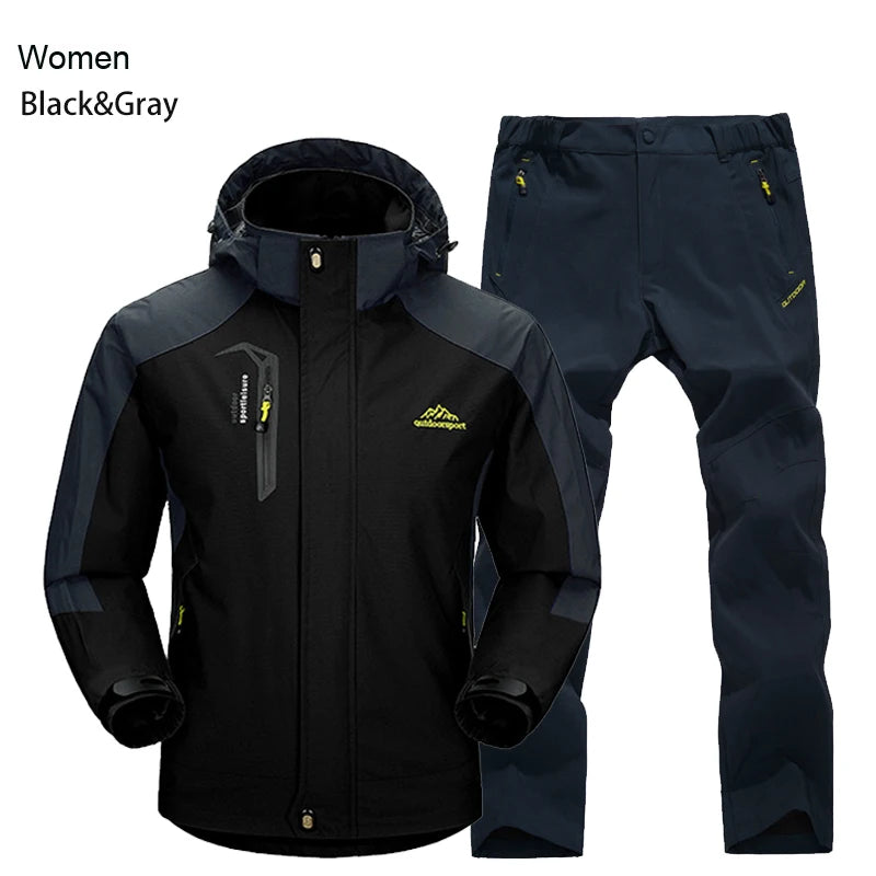 Ensemble Veste & Pantalon de Randonnée Femme TRVLWEGO | Imperméable 20000MM | Coupe-Vent | Outdoor Camping Trekking - BLACKBEARD OUTDOOR INDUSTRIES