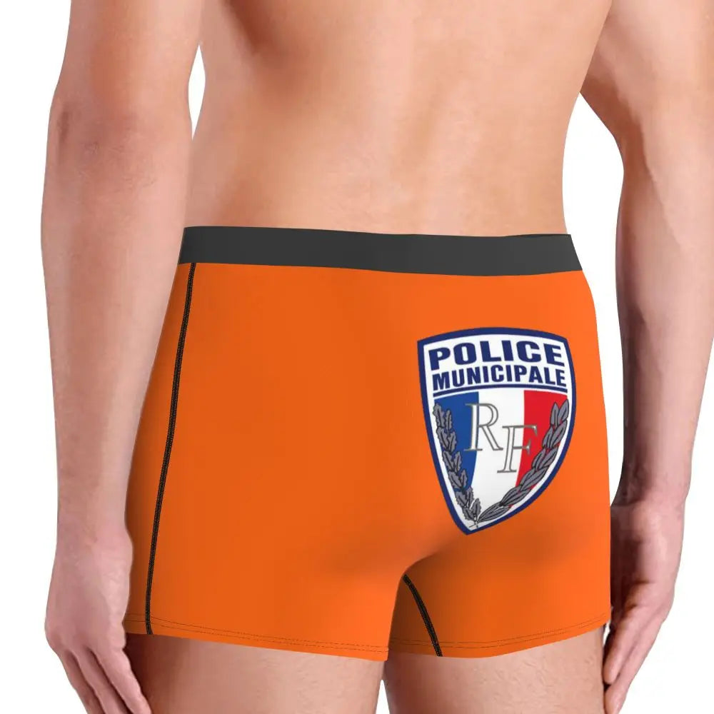 Boxer Homme Insigne Police Municipale – Sous-vêtement Original et Confortable - BLACKBEARD OUTDOOR INDUSTRIES