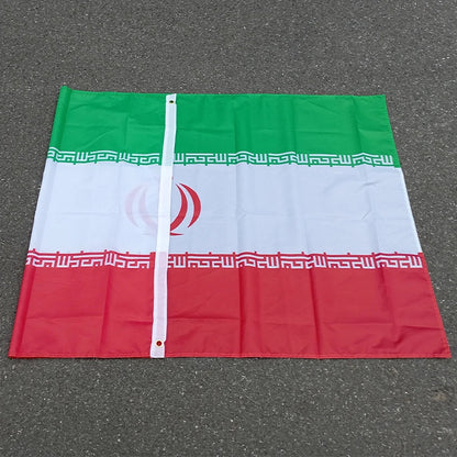 Drapeau de l'Iran - 3x5ft (90x150 cm) - Bannières en polyester BLACKBEARD OUTDOOR INDUSTRIES