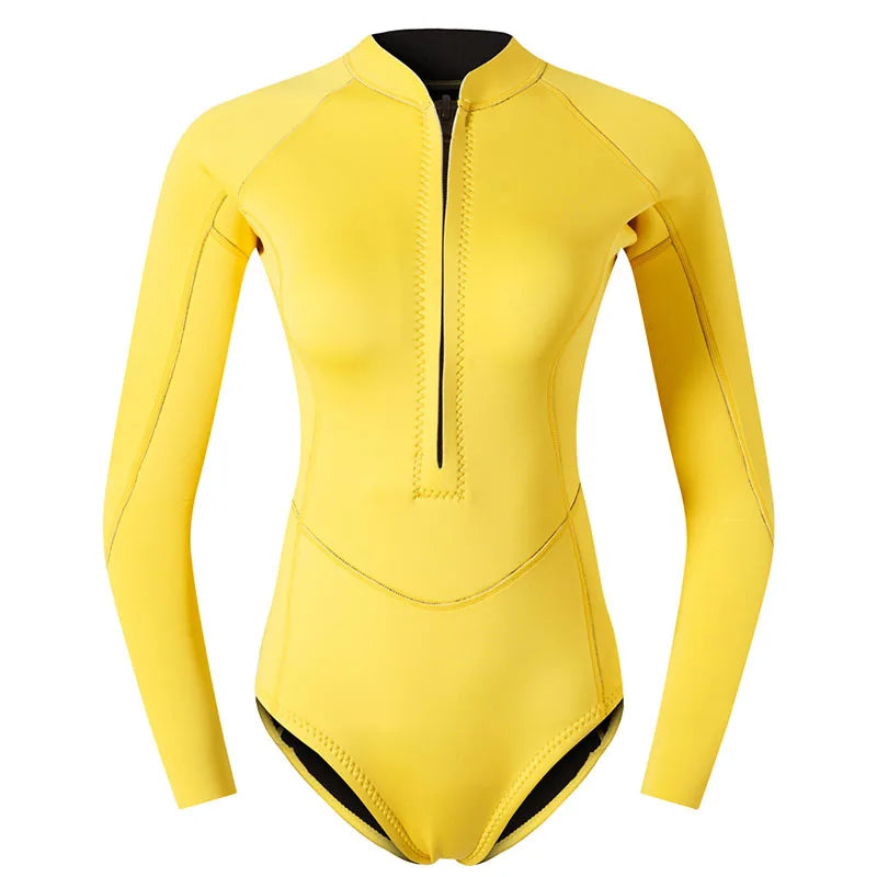 Combinaison Femme Néoprène 2 mm – Manches Longues Rose, Surf, Plongée, Snorkeling - BLACKBEARD OUTDOOR INDUSTRIES
