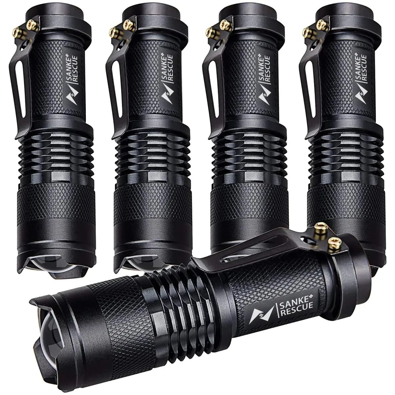 Lampe Torche Tactique Étanche 300 Lumens – LED Puissante | Zoomable | 3 Modes | Auto-Défense & Camping Ma boutique