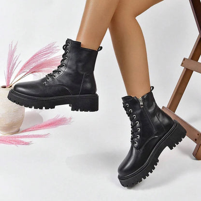 Bottines Chaudes Femme – Zip & Lacets | Confort, Mode & Plateforme – Taille 35 à 43 - BLACKBEARD OUTDOOR INDUSTRIES