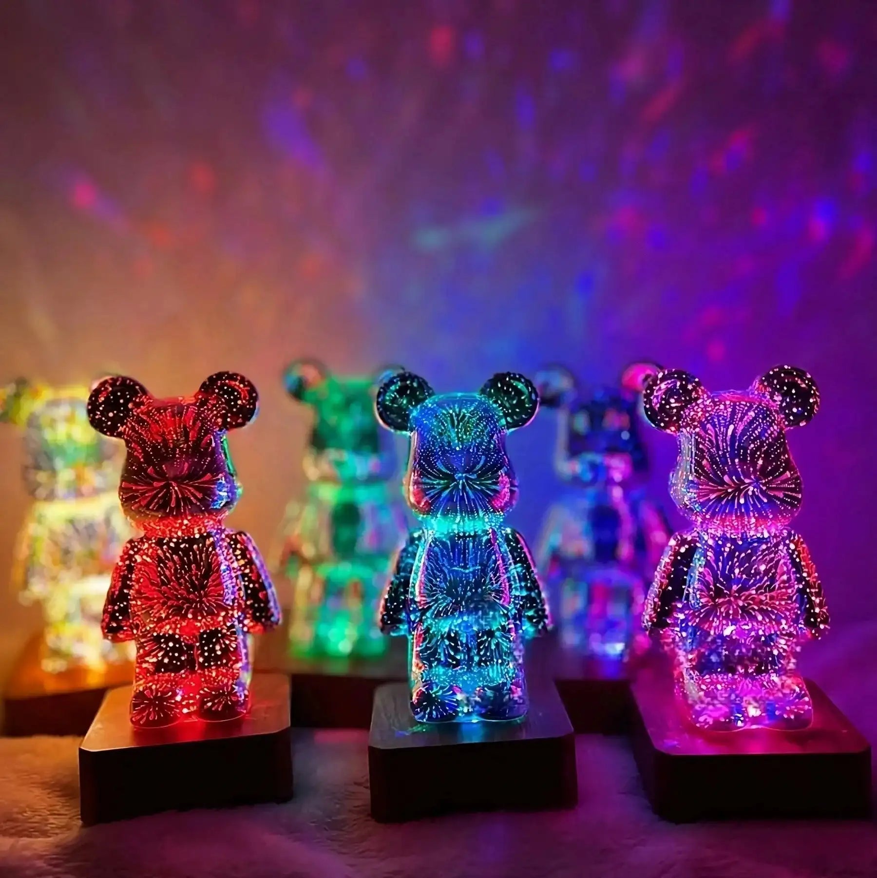 ours LED effet 3D firework Ma boutique