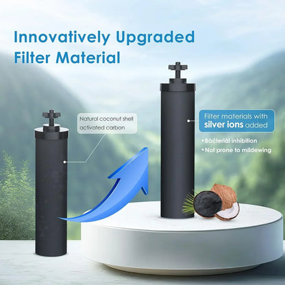 Filtres de Remplacement BB9-2 – 2 Pièces de Filtre à Charbon Actif Compatible avec le Système de Filtration d'Eau Gravity Black Berkey - BLACKBEARD OUTDOOR INDUSTRIES