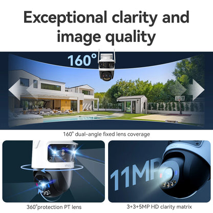 Caméra Extérieure IMOU Cruiser Triple Objectif Surveillance Intelligente – Avertissement Lumineux Rouge/Bleu – Détection Véhicules & Personnes – WiFi PTZ Ma boutique