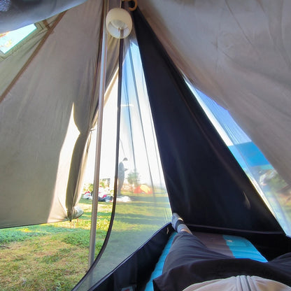 Tente Hot Tent Tipi 1 Personne – Avec Fenêtre pour Cheminée | Double Paroi | 3 Saisons | Bushcraft / Camping Solo - BLACKBEARD OUTDOOR INDUSTRIES