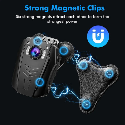 Support Magnétique pour Caméra Corporale BOBLOV – Clip à Suction Magnétique Universel avec 6 Aimants Puissants, Convient à Tous les Modèles de Caméras Corporelles KJ21 N9 - BLACKBEARD OUTDOOR INDUSTRIES