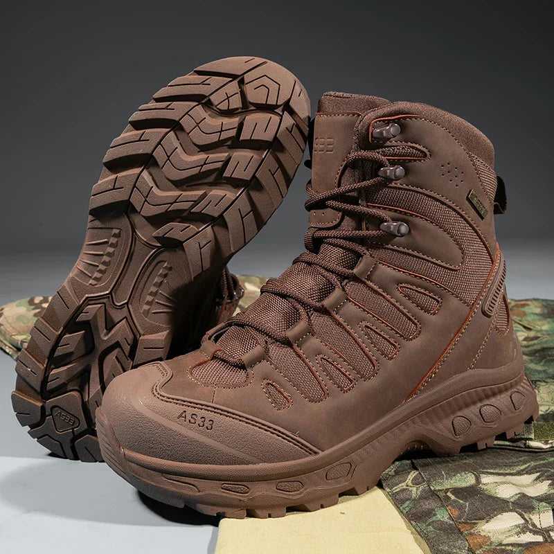 Bottes Tactiques pour Homme – Hautes, Lacées, Militaires, de Randonnée, en Cuir PU, Imperméables, Taille Plus, Unisexes, pour Escalade et Travail - BLACKBEARD OUTDOOR INDUSTRIES