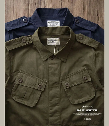 Veste Casual Vintage Amekaji Multi-Poches pour Homme - TCU - BLACKBEARD OUTDOOR INDUSTRIES