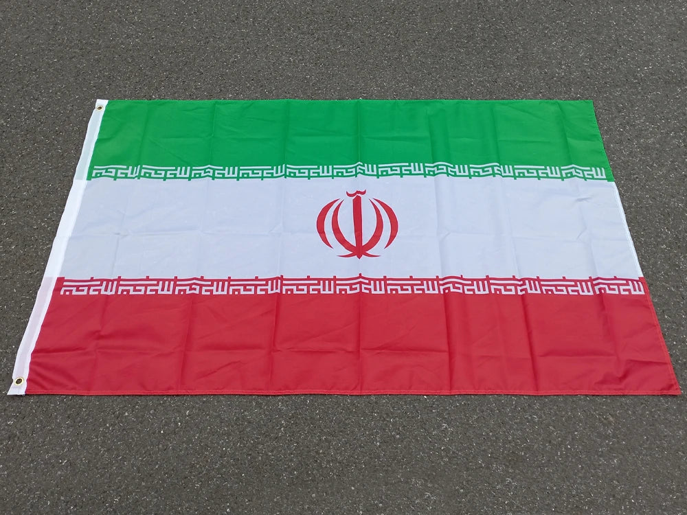 Drapeau de l'Iran - 3x5ft (90x150 cm) - Bannières en polyester BLACKBEARD OUTDOOR INDUSTRIES