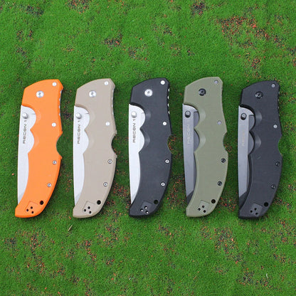 Cold RECON 1 Couteau Pliant Tactique Militaire en Acier AUS10A – Tanto, Combat, Chasse, Survie - BLACKBEARD OUTDOOR INDUSTRIES