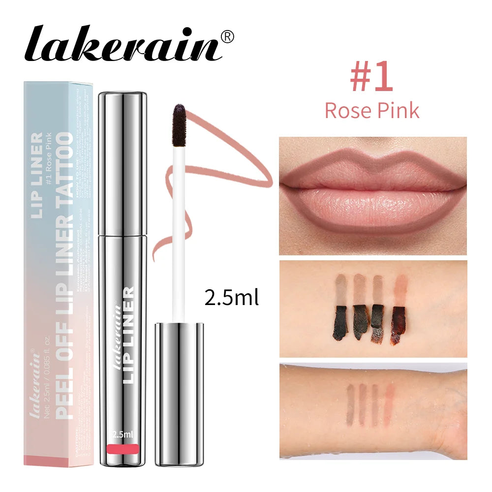 Waterproof Lip Liner Peel Off Tattoo Lipgloss Waterproof Long Lasting Matte Lip Tint Brown Contour Tear-off Lips Stain Cosmetic BLACKBEARD OUTDOOR INDUSTRIES
