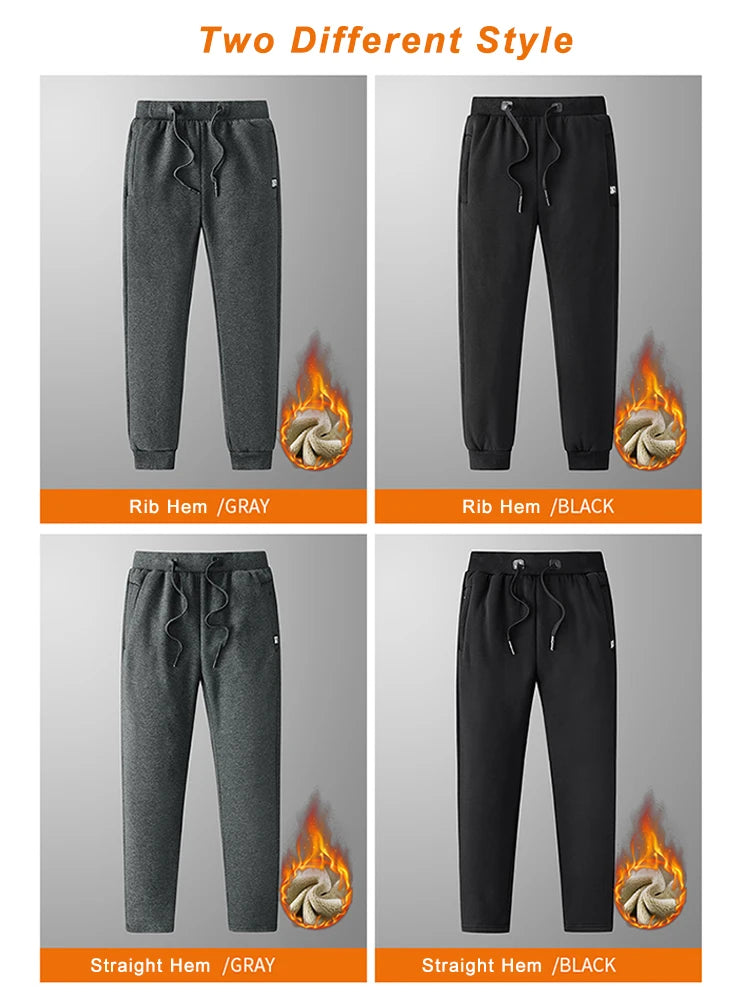 Pantalon Jogging Homme Hiver | Grandes Tailles 6XL-8XL | Épais, Doublé Polaire, Coton Stretch | Poches Zippées - BLACKBEARD OUTDOOR INDUSTRIES