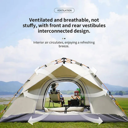 Tente de Camping Automatique 3-4 Personnes – Ouverture Rapide & Protection UV - BLACKBEARD OUTDOOR INDUSTRIES
